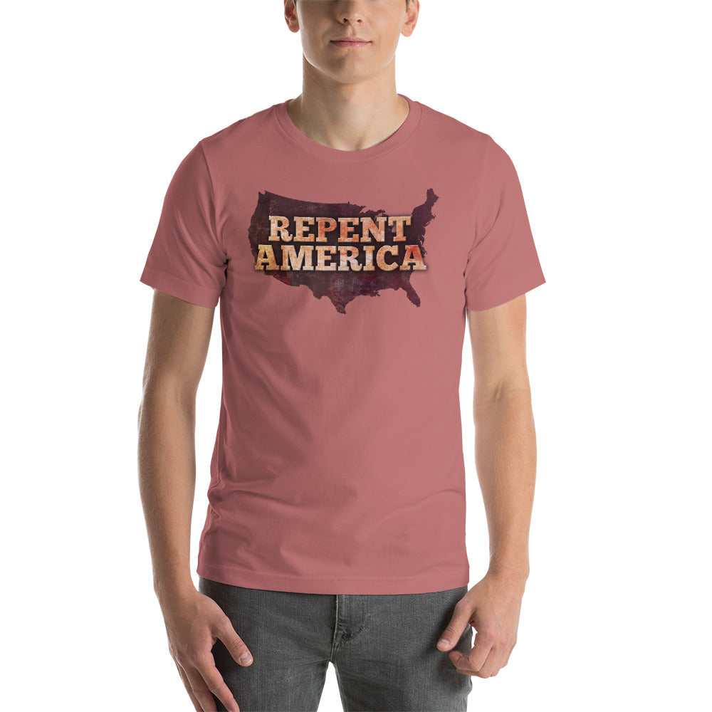 Repent America Short-Sleeve Unisex T-Shirt-t-shirt-PureDesignTees