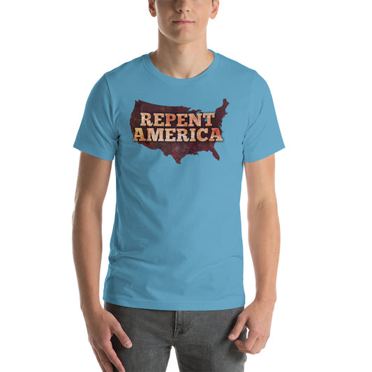 Repent America Short-Sleeve Unisex T-Shirt-t-shirt-PureDesignTees