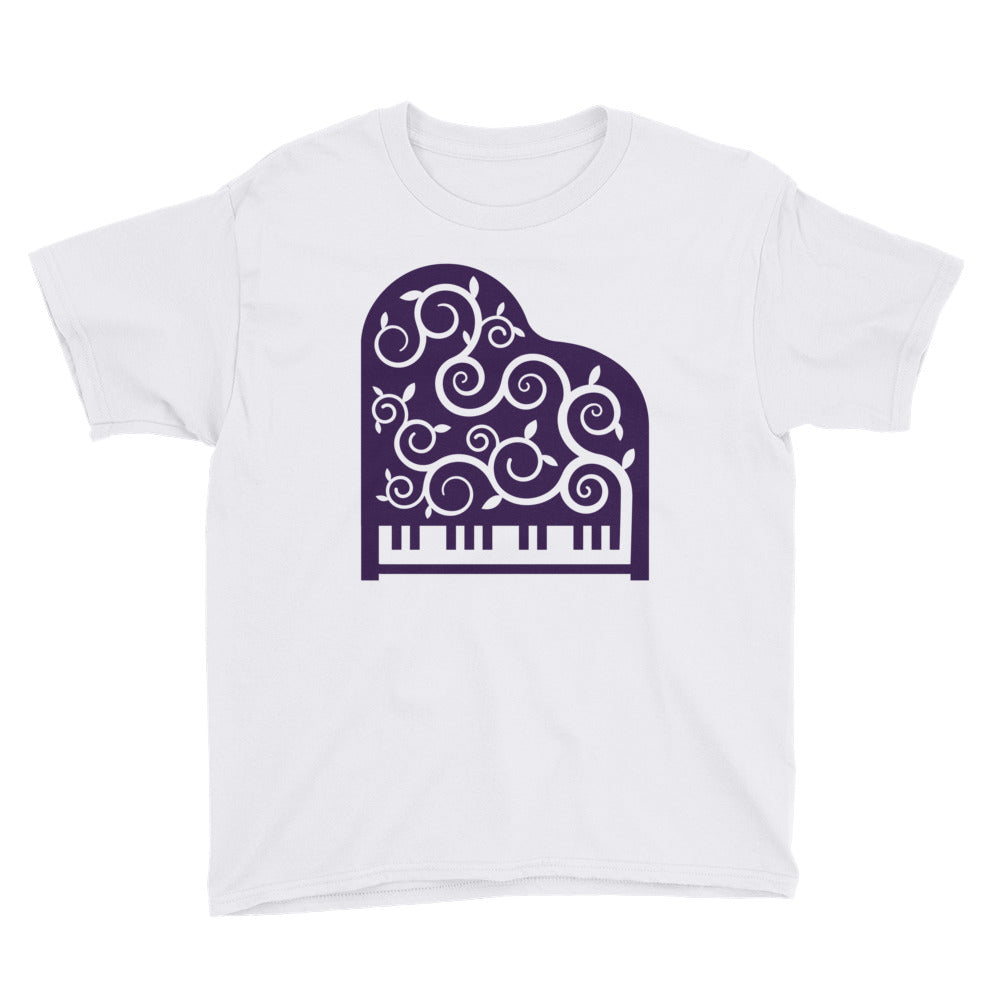 Piano Student Youth Short Sleeve T-Shirt-youth t-shirt-PureDesignTees