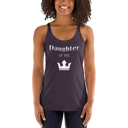 Daughter of the King Women's Racerback Tank-Tank Top-PureDesignTees