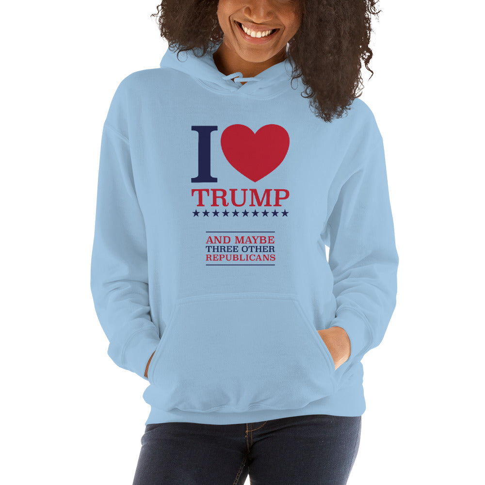 I Heart Trump and Maybe Three Other Republicans Unisex Hoodie-Hoodie-PureDesignTees