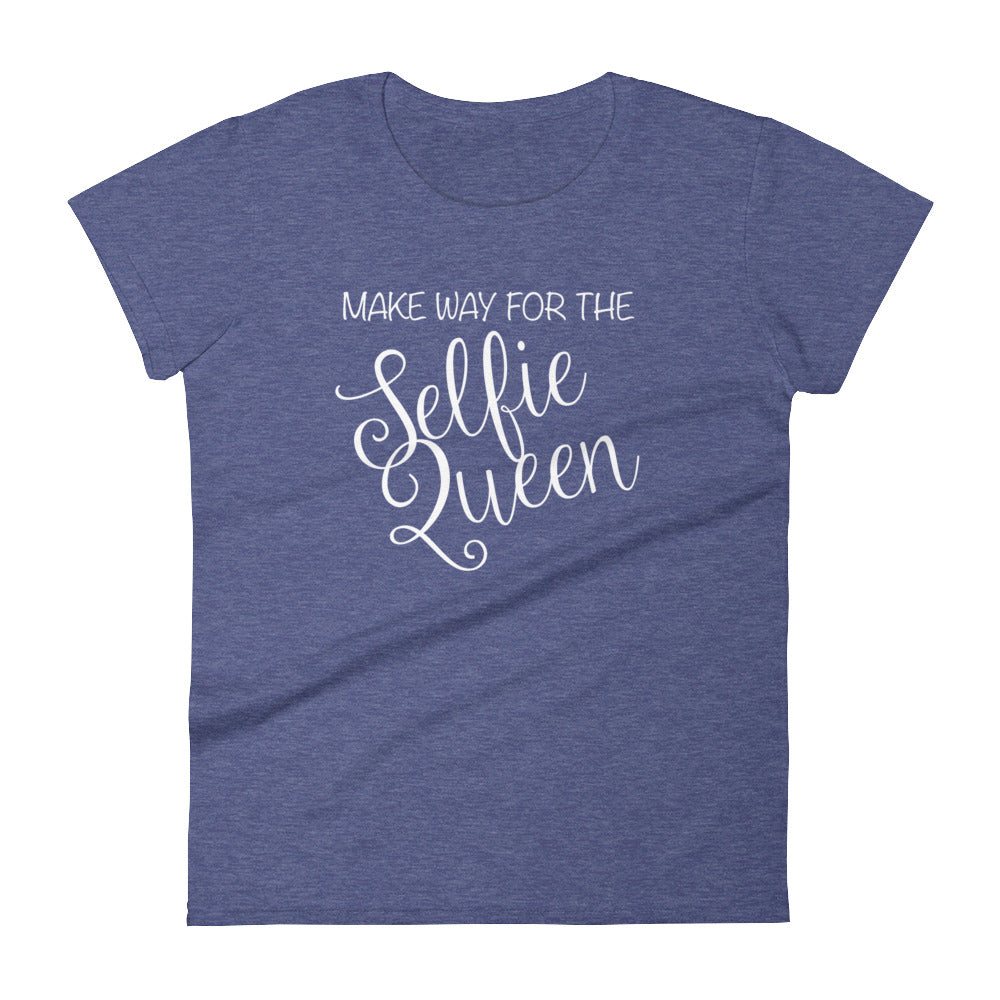 Make Way for the Selfie Queen Women's short sleeve t-shirt-T-Shirt-PureDesignTees