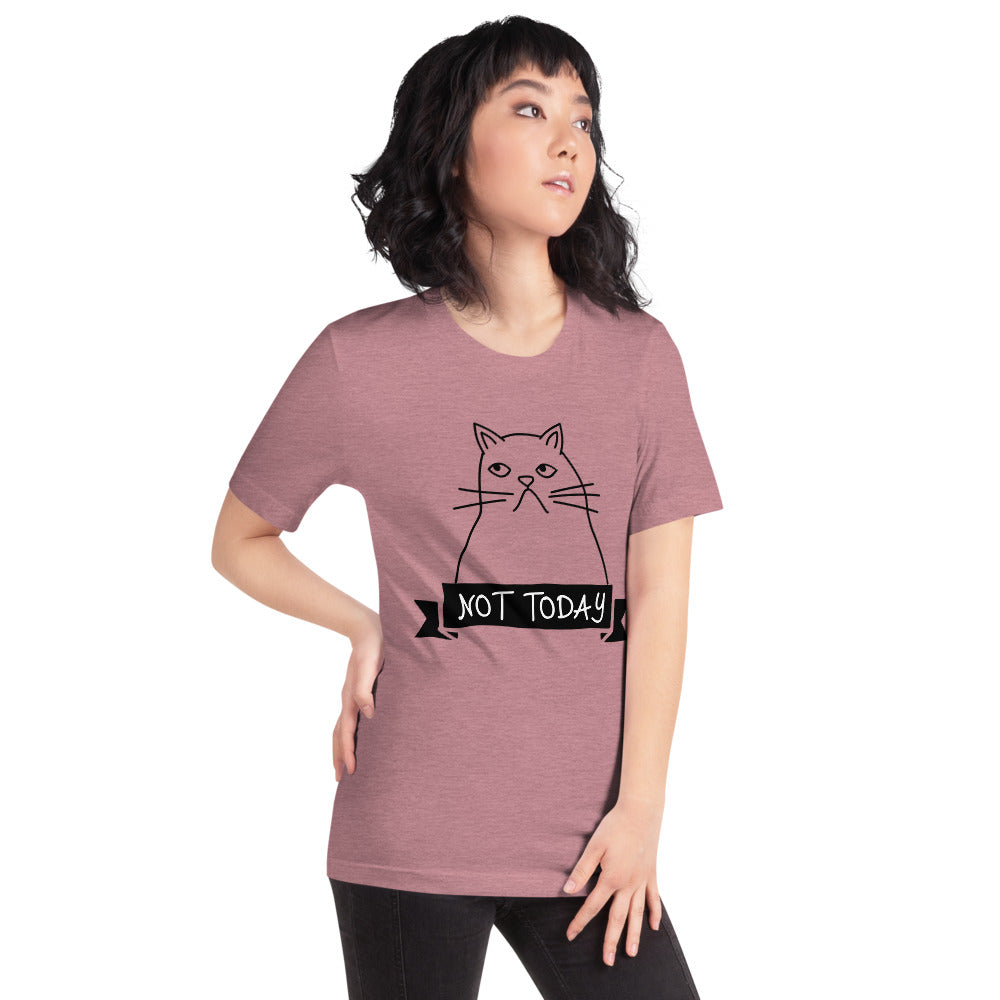 Attitude Cat - Not Today Short-Sleeve Unisex T-Shirt-T-Shirt-PureDesignTees