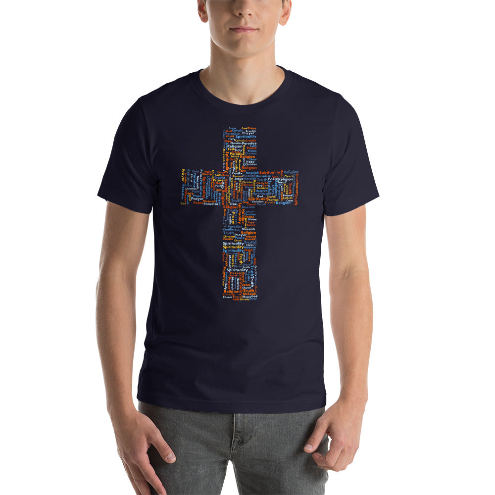 Cross Word Cloud Short-Sleeve Unisex T-Shirt-T-shirt-PureDesignTees