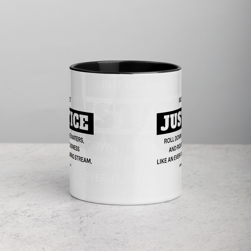 Let Justice Roll Down Mug with Color Inside-Mug-PureDesignTees