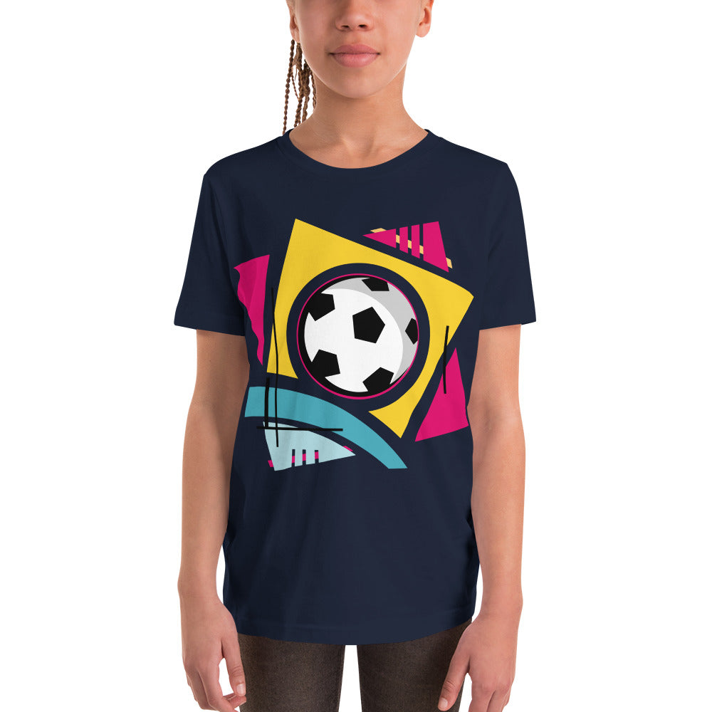 Colorful Soccer Youth Short Sleeve T-Shirt-Youth T-shirt-PureDesignTees