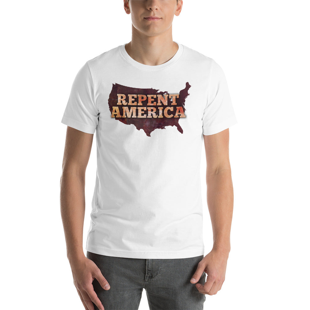 Repent America Short-Sleeve Unisex T-Shirt-t-shirt-PureDesignTees