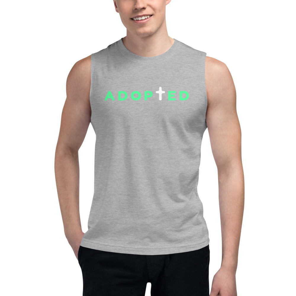 Adopted Muscle Shirt-muscle t-shirt-PureDesignTees