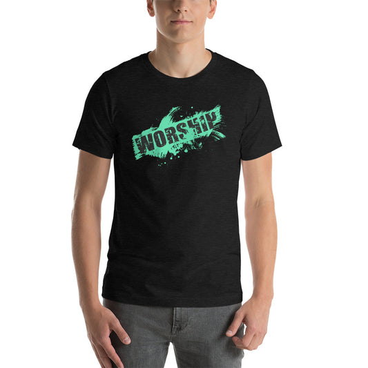 Worship Splatter Short-Sleeve Unisex T-Shirt-T-Shirts-PureDesignTees