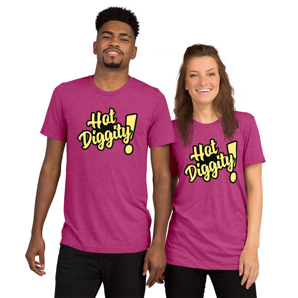 Hot Diggity! Short sleeve t-shirt-Tri-Blend T-shirt-PureDesignTees
