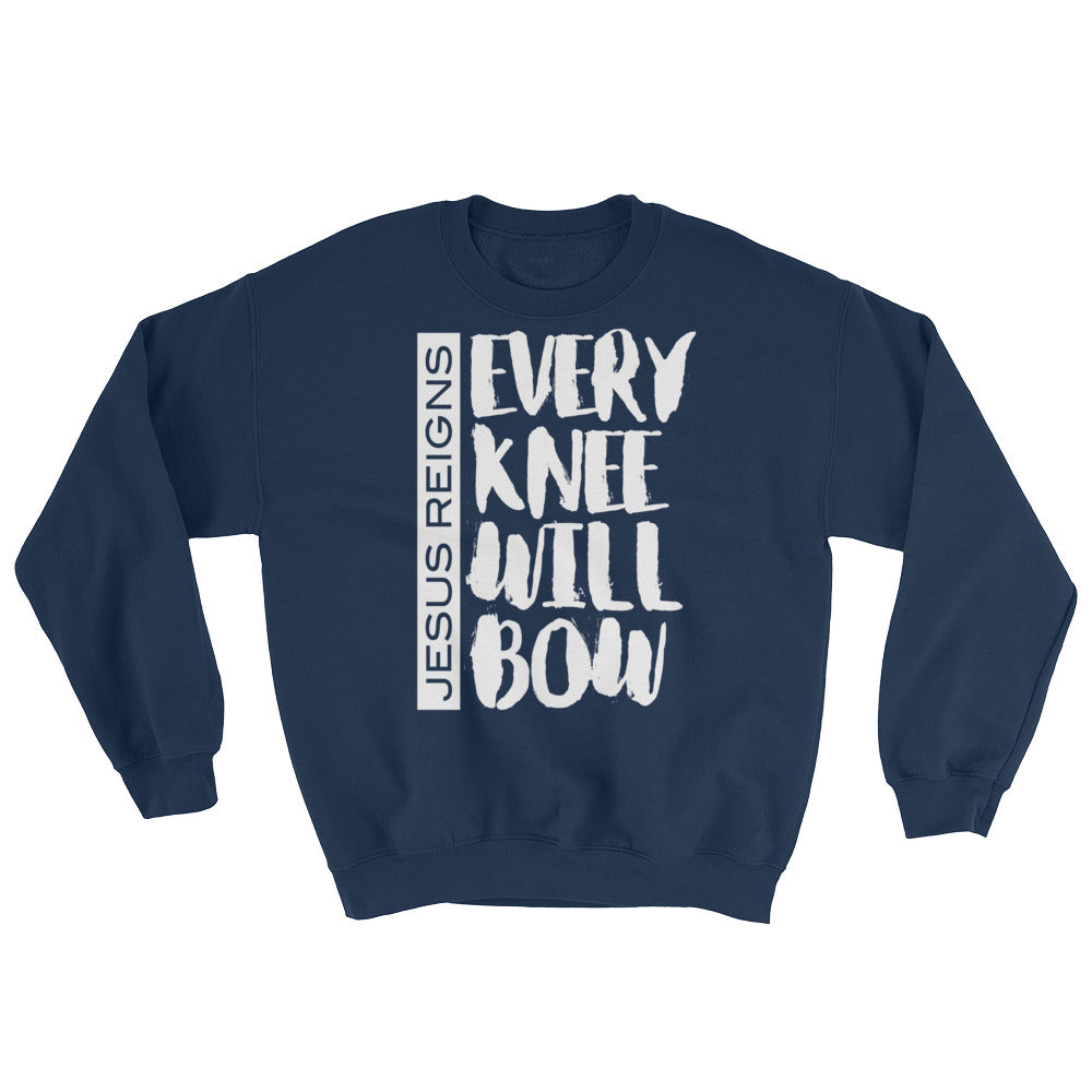 Jesus Reigns - Every Knee Will Bow Sweatshirt-Sweatshirt-PureDesignTees