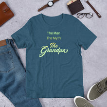 Load image into Gallery viewer, The Man the Myth the Grandpa Short-Sleeve Unisex T-Shirt-t-shirt-PureDesignTees