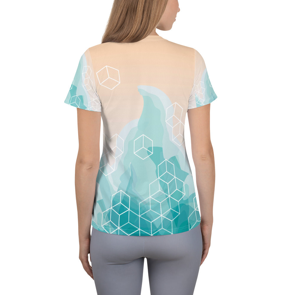 Fearless All-Over Print Women's Athletic T-shirt-Athletic T-Shirt-PureDesignTees