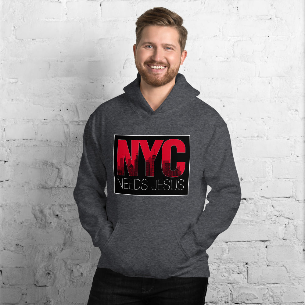 NYC Needs Jesus Unisex Hoodie-Hoodie-PureDesignTees