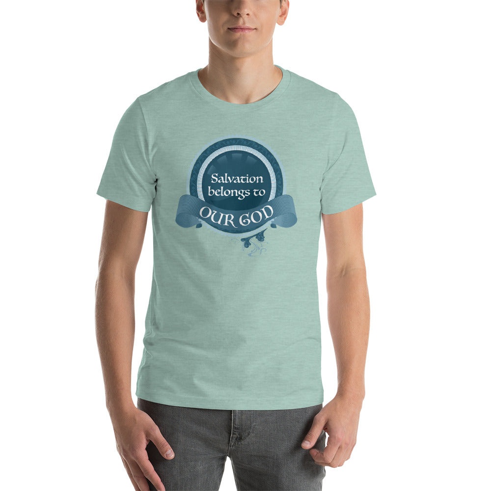 Salvation Belongs to Our God Short-Sleeve Unisex T-Shirt-T-shirt-PureDesignTees
