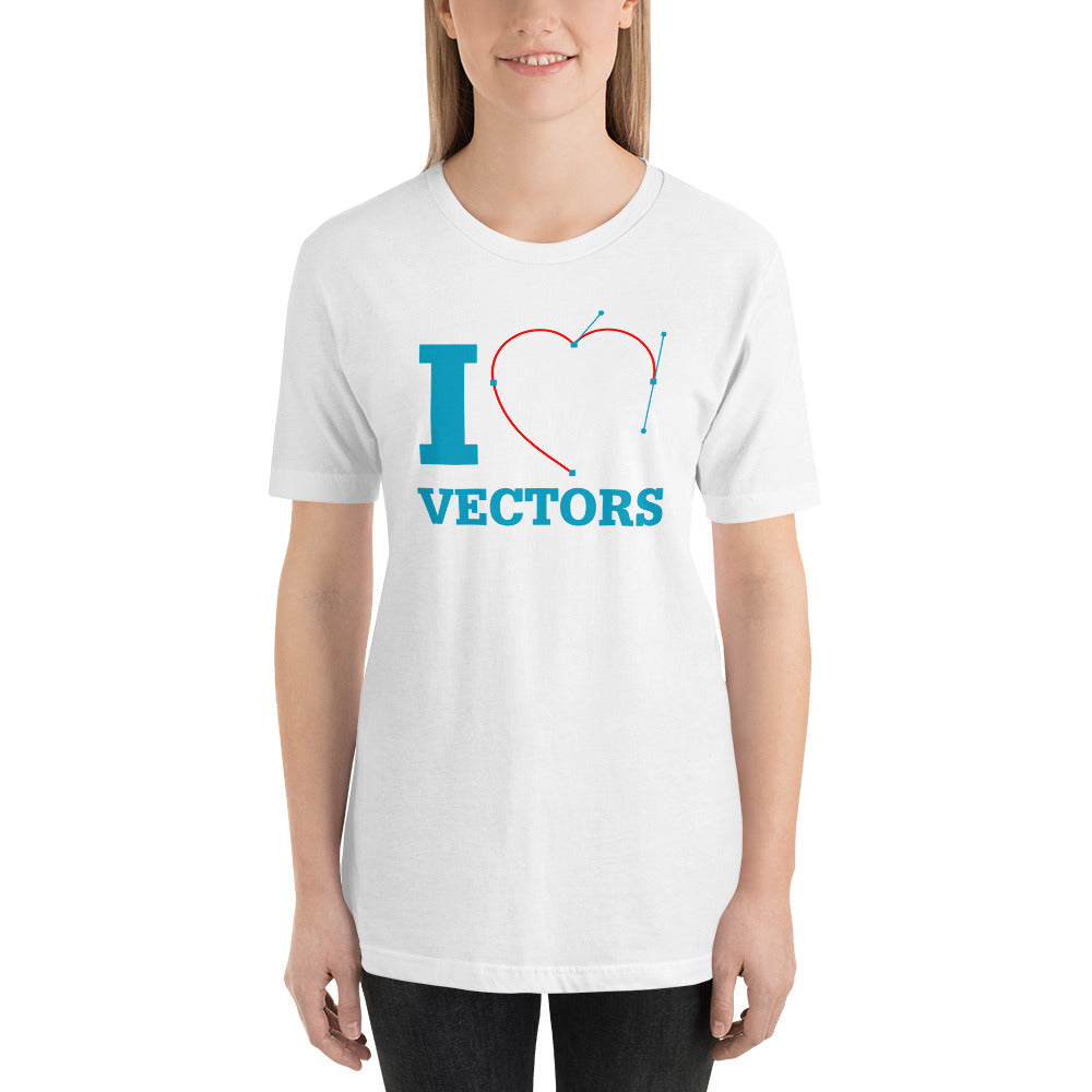 I Heart Vectors Short-Sleeve Unisex T-Shirt-T-shirt-PureDesignTees