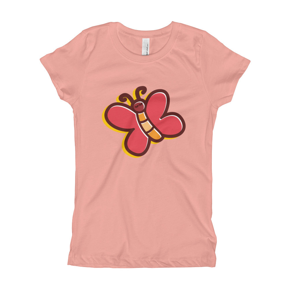 Cute Butterfly Girl's T-Shirt-T-Shirt-PureDesignTees