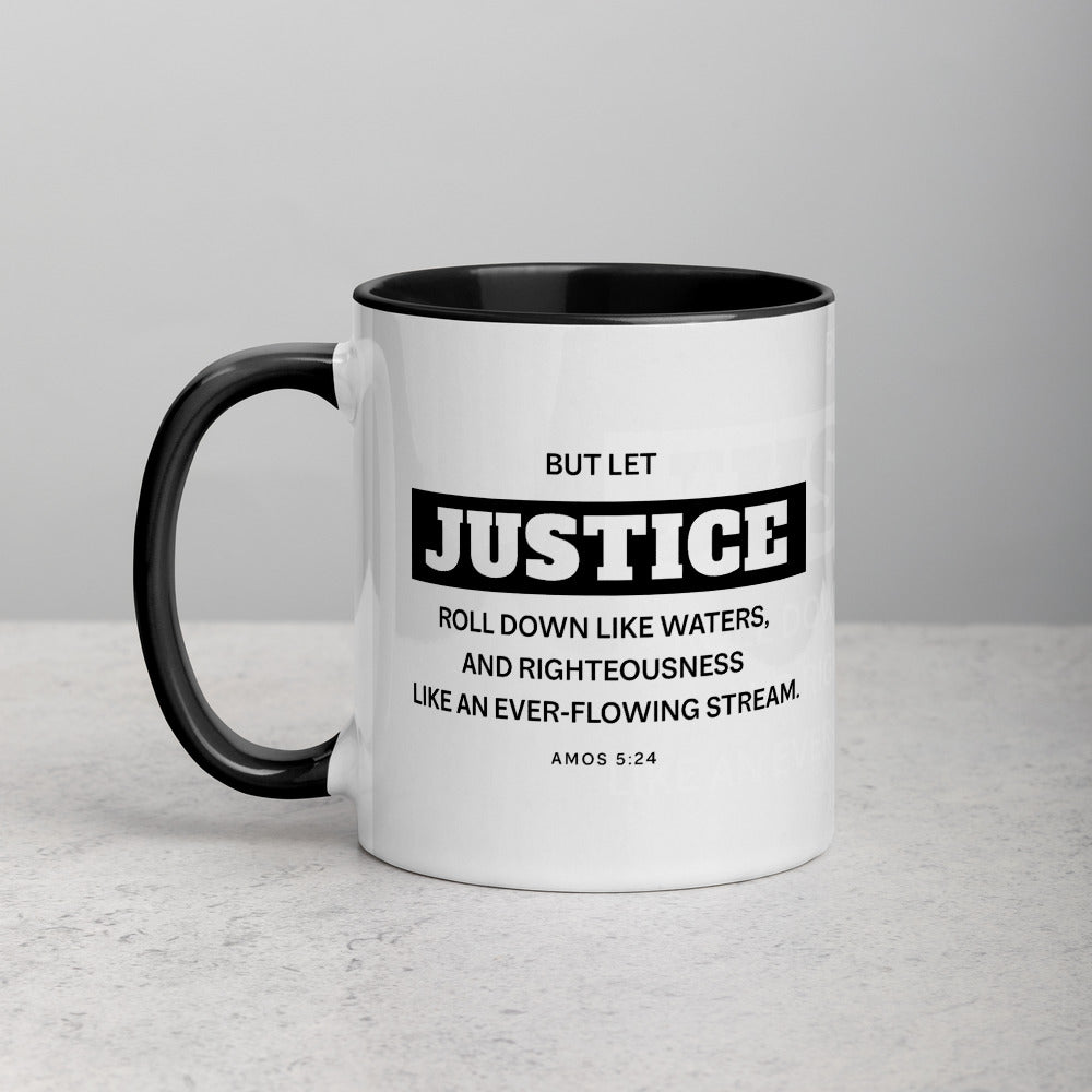 Let Justice Roll Down Mug with Color Inside-Mug-PureDesignTees