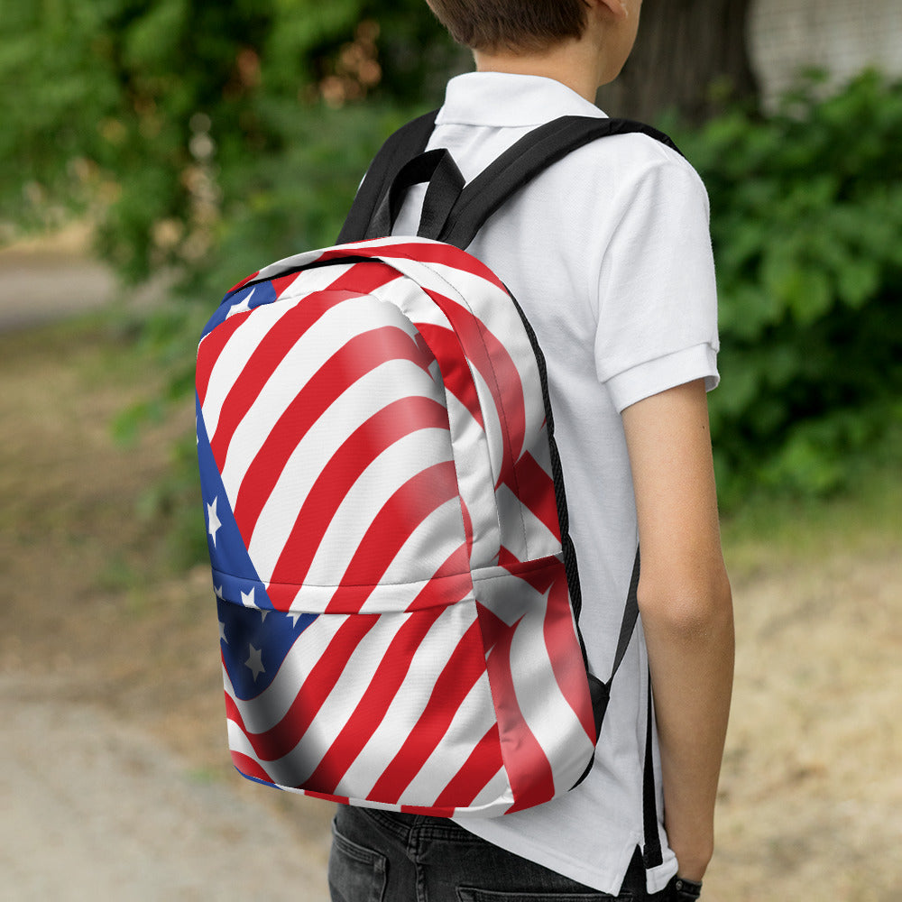 American Flag Backpack-backpack-PureDesignTees