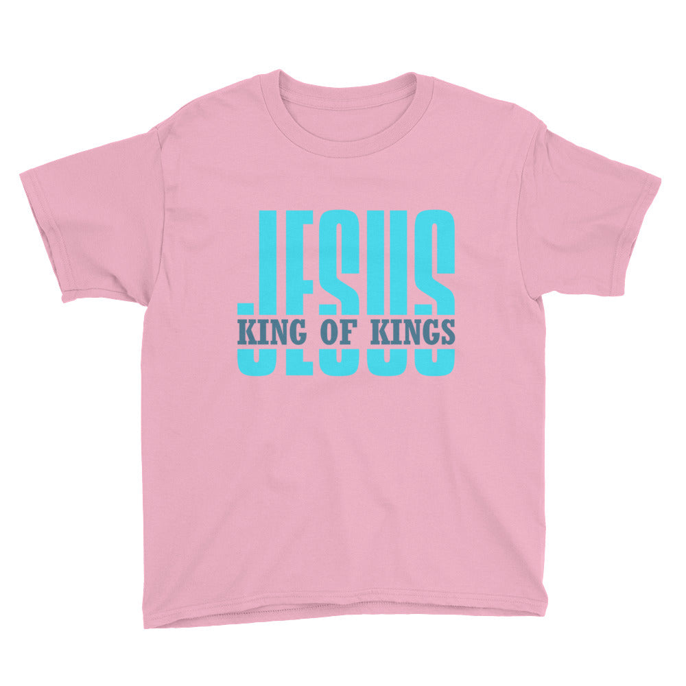 Jesus King of Kings Youth Short Sleeve T-Shirt-T-Shirt-PureDesignTees
