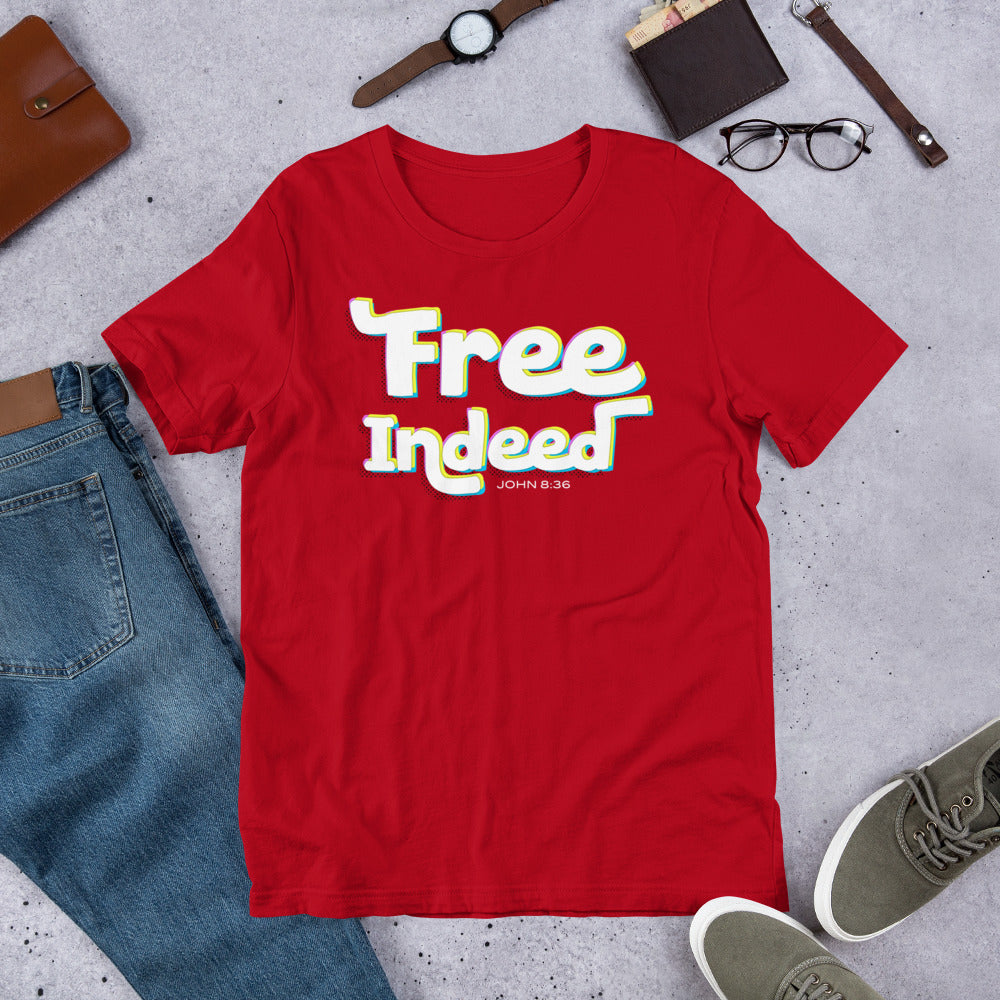 Free Indeed John 8:36 Short-Sleeve Unisex T-Shirt-T-Shirt-PureDesignTees