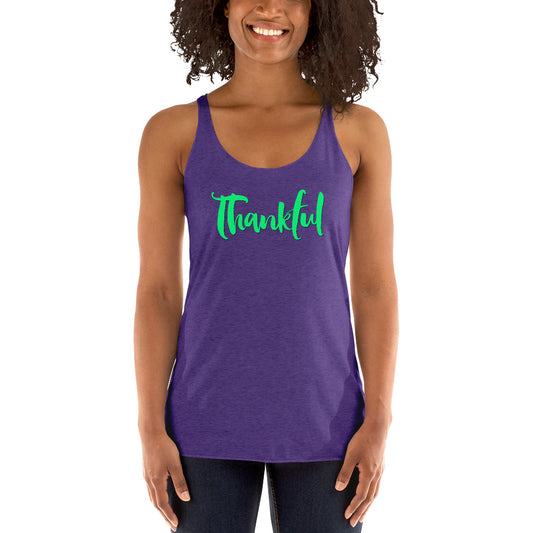 Thankful Women's Racerback Tank-Tank Top-PureDesignTees