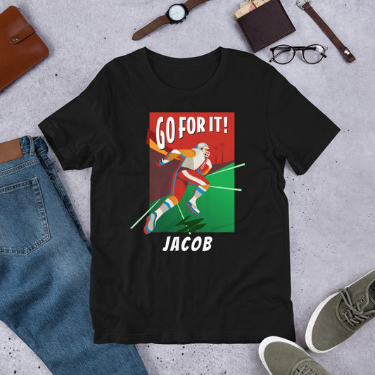 Go For It Personalized Football Short-Sleeve Unisex T-Shirt-personalized t-shirt-PureDesignTees