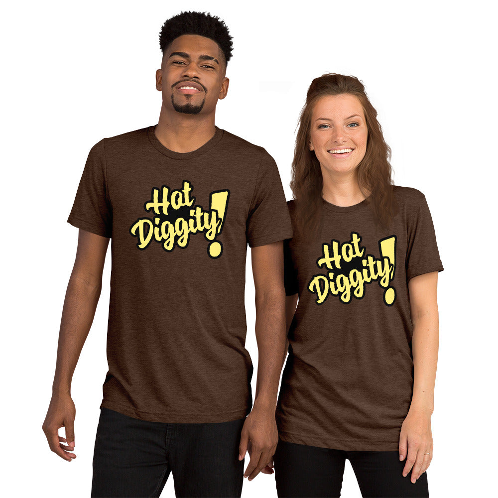 Hot Diggity! Short sleeve t-shirt-Tri-Blend T-shirt-PureDesignTees