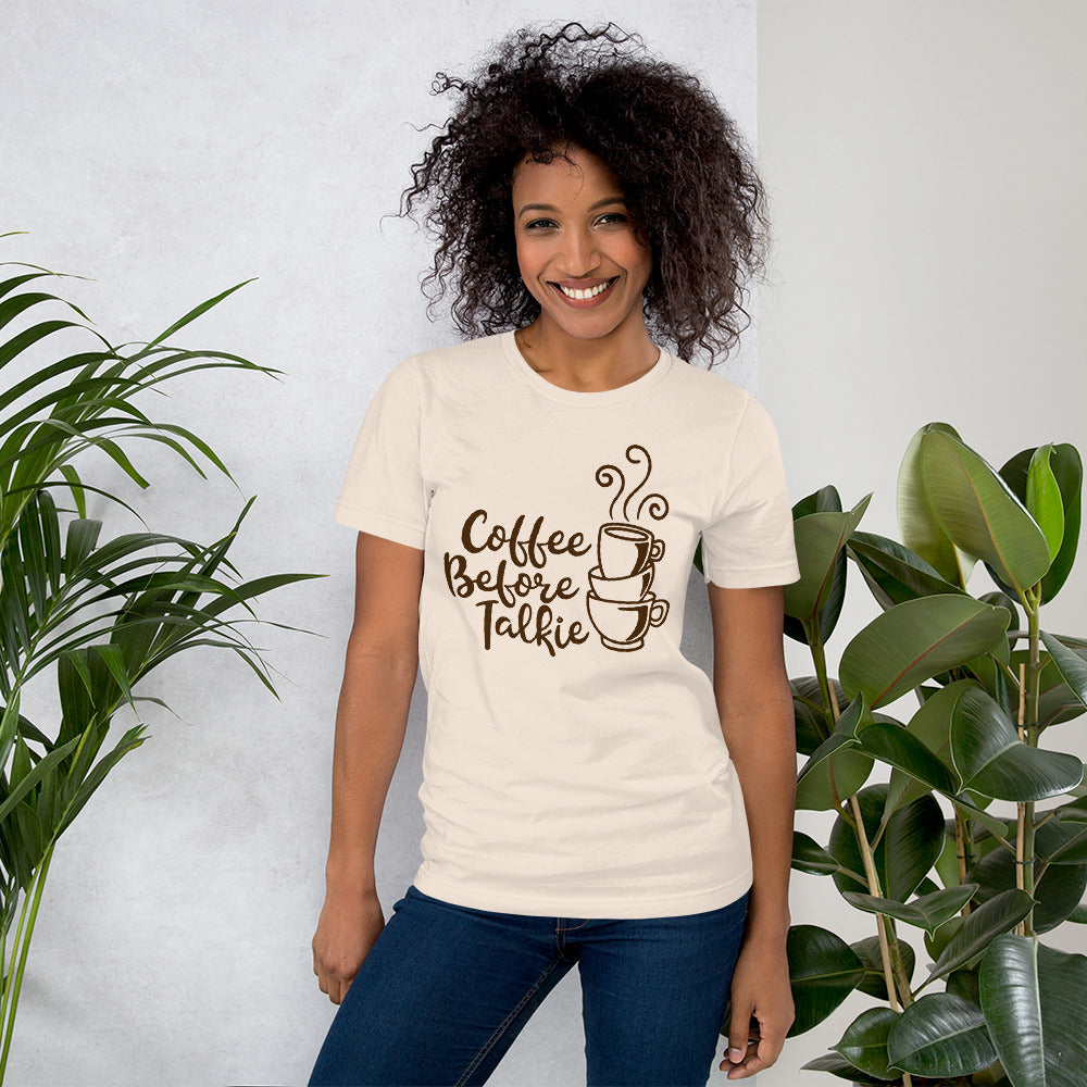Coffee Before Talkie Short-Sleeve Unisex T-Shirt-t-shirt-PureDesignTees
