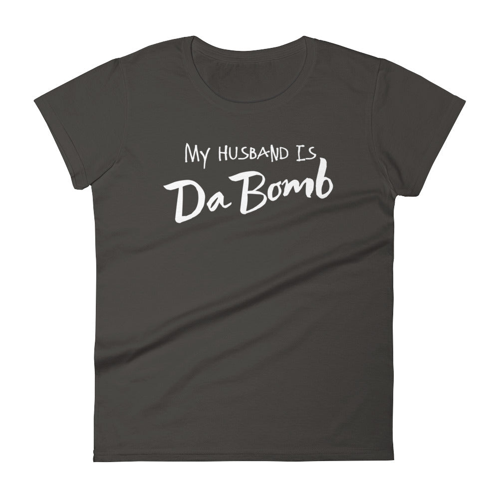 My Husband is Da Bom Women's short sleeve t-shirt-T-Shirt-PureDesignTees