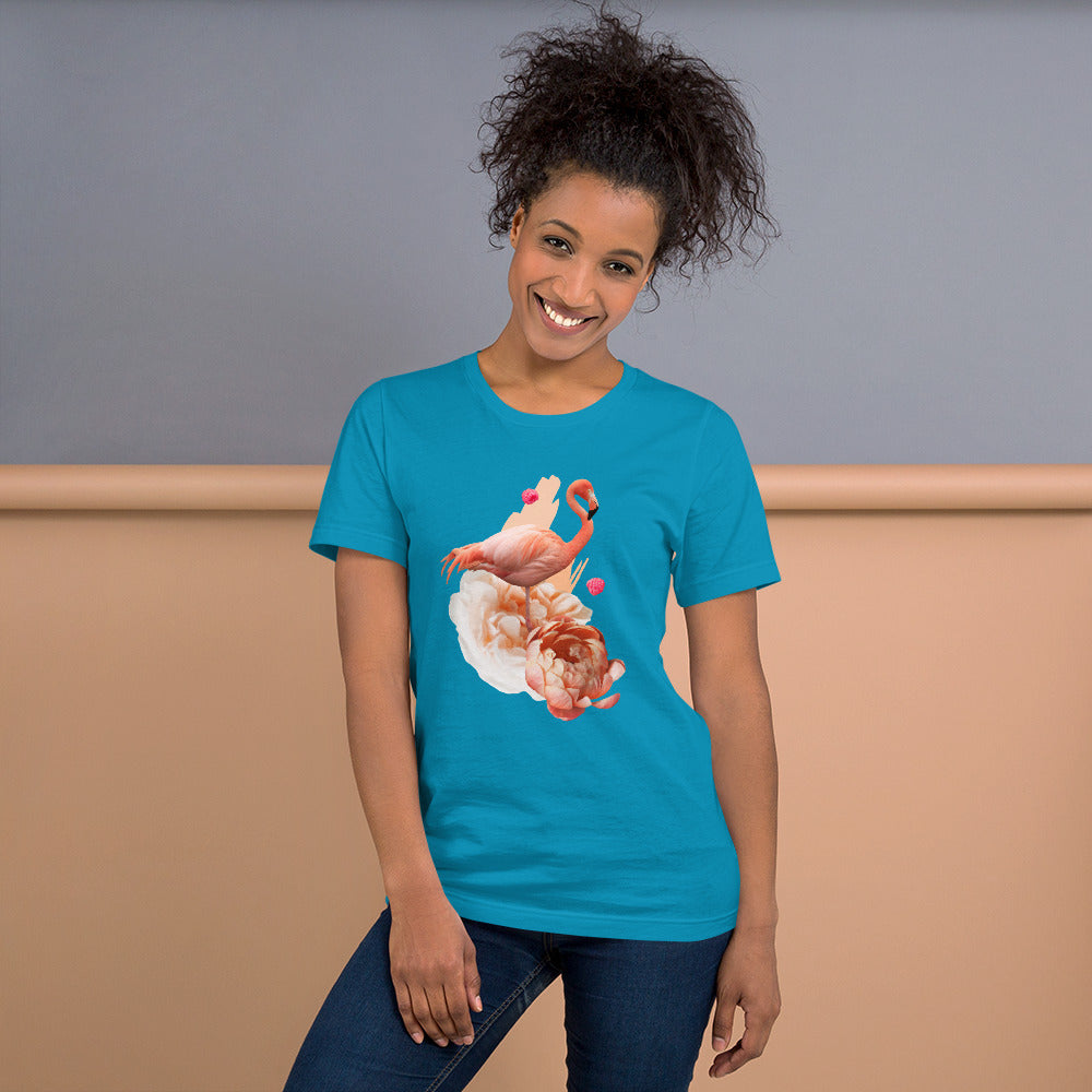 Flamingo Short-Sleeve Unisex T-Shirt-T-Shirt-PureDesignTees