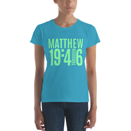 Matthew 19 Women's short sleeve t-shirt-T-Shirt-PureDesignTees