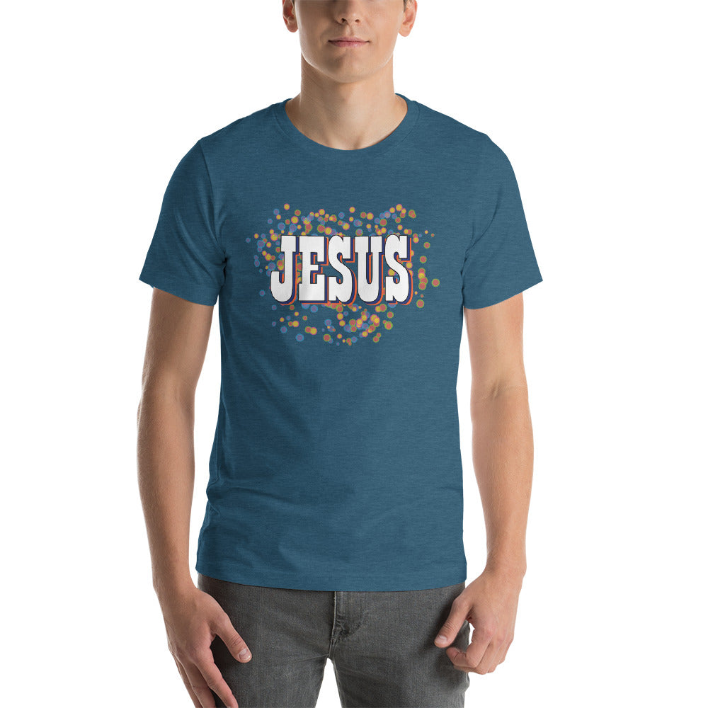 Retro Jesus Short-Sleeve Unisex T-Shirt-PureDesignTees