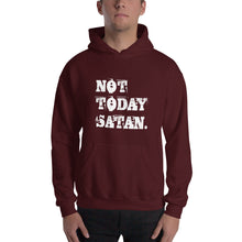 Load image into Gallery viewer, Not Today Satan Grunge Pullover Hooded Sweatshirt-Hoodie-PureDesignTees