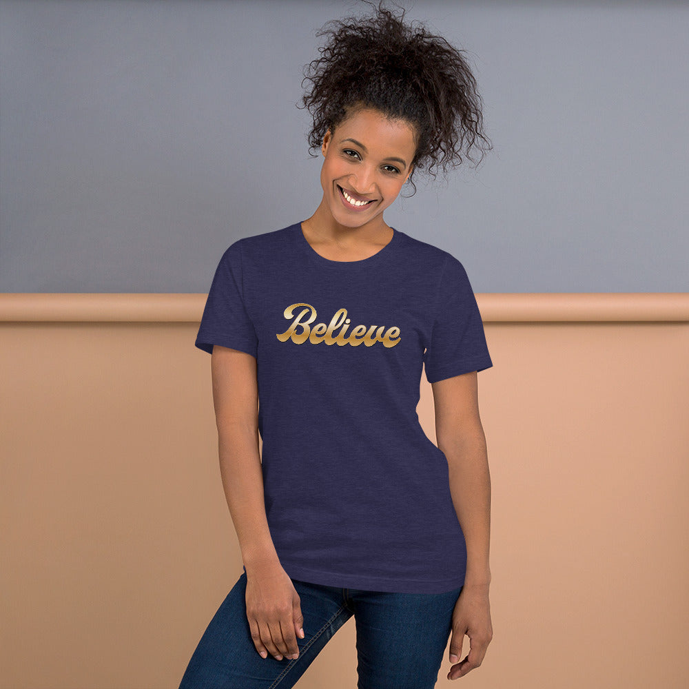 Retro Believe Short-Sleeve Unisex T-Shirt-T-shirt-PureDesignTees