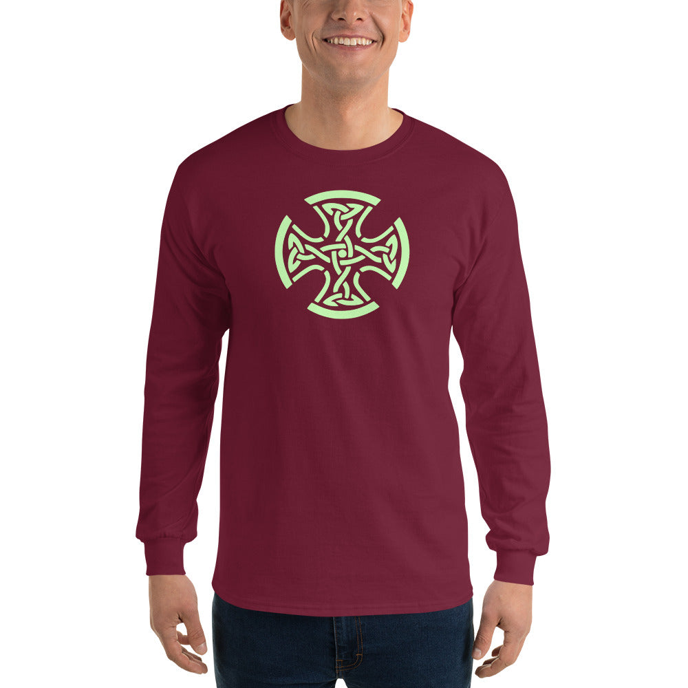 Celtic Cross Long Sleeve T-Shirt-Long sleeve t-shirt-PureDesignTees