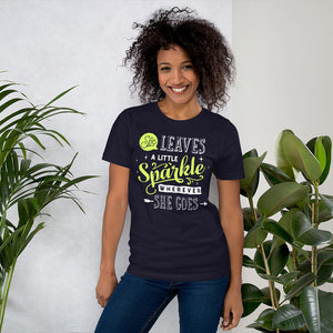 She Leaves a Little Sparkle Short-Sleeve Unisex T-Shirt-t-shirt-PureDesignTees