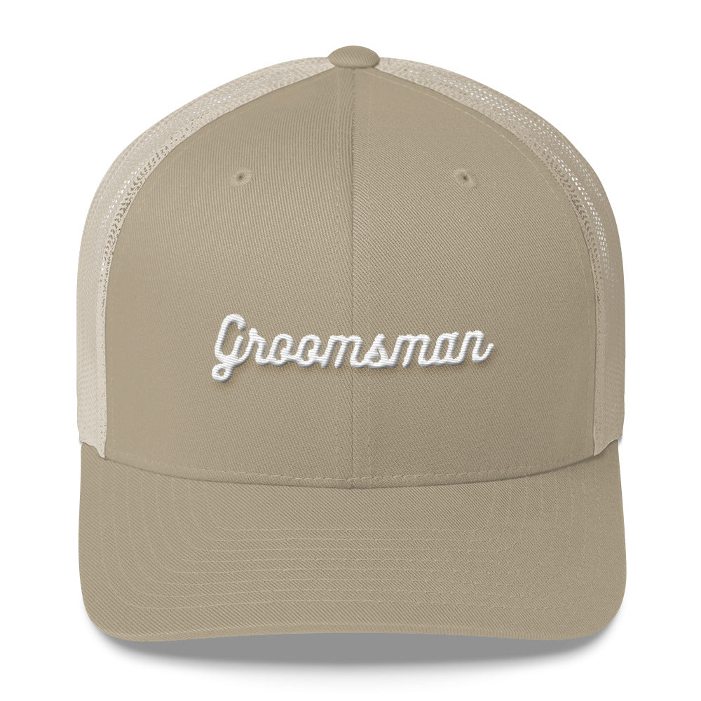 Groomsman Trucker Cap-Hat-PureDesignTees