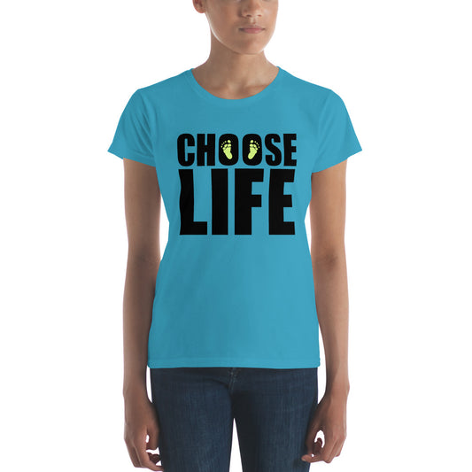 Choose Life Women's short sleeve t-shirt-T-Shirts-PureDesignTees