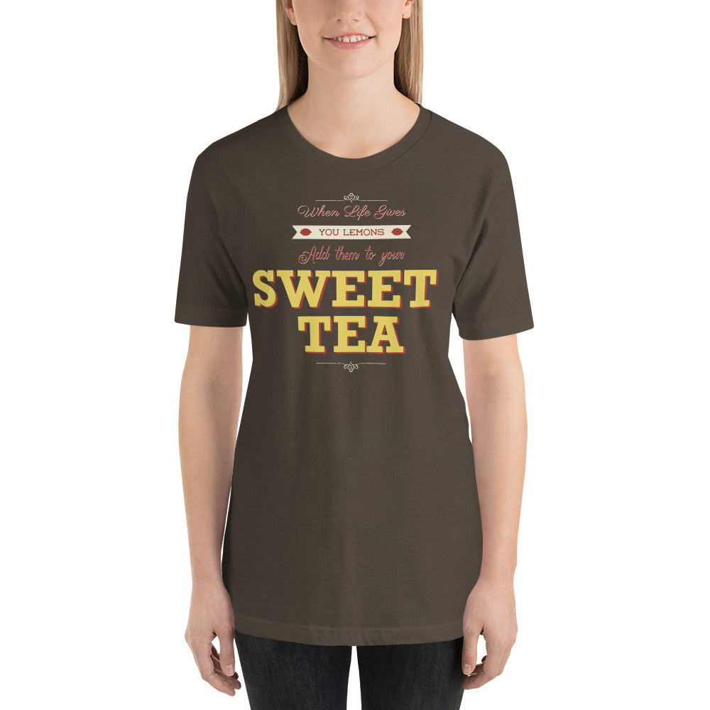 When Life Gives You Lemons Add Them to Your Sweet Tea Short-Sleeve Unisex T-Shirt-T-shirt-PureDesignTees