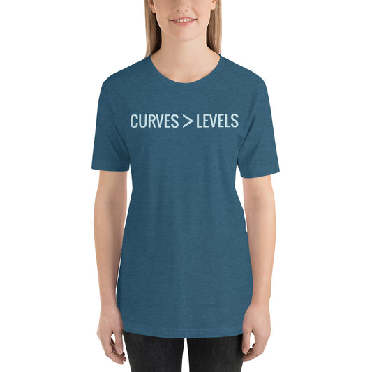 Curves Greater Than Levels Short-Sleeve Unisex T-Shirt-PureDesignTees