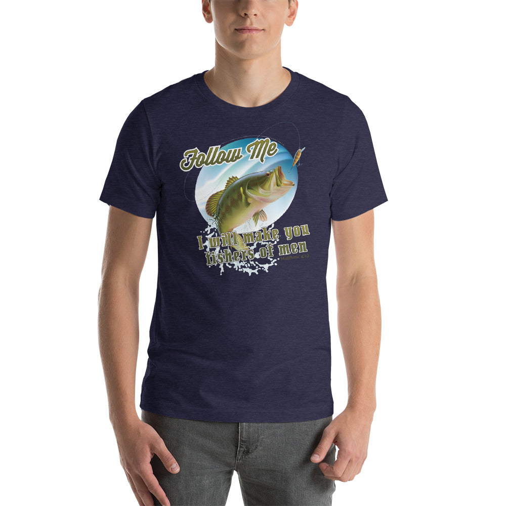 Follow Me and I Will Make You Fishers of Men Short-Sleeve Unisex T-Shirt-T-shirt-PureDesignTees