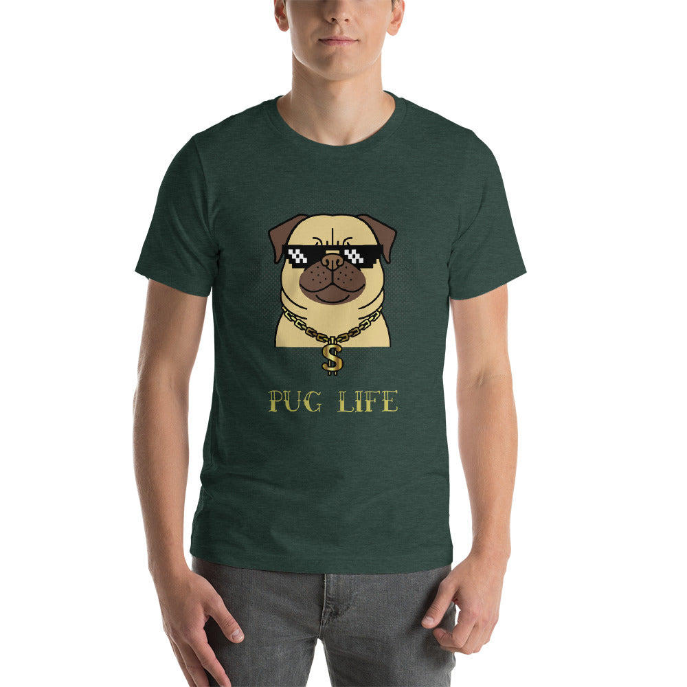 Pug Life Short-Sleeve Unisex T-Shirt-T-Shirt-PureDesignTees