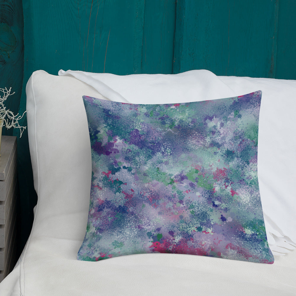 Colorful Splatter Premium Pillow-Throw Pillow-PureDesignTees