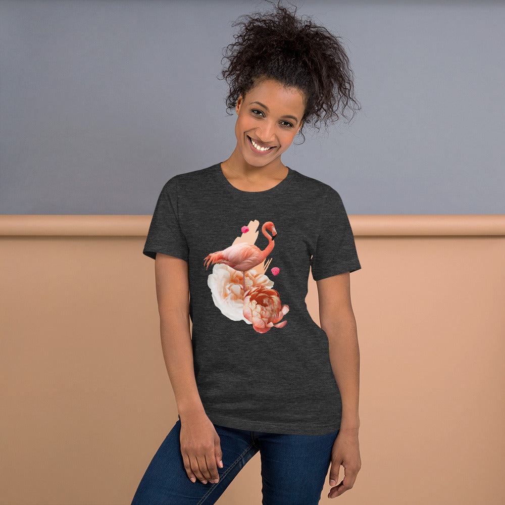 Flamingo Short-Sleeve Unisex T-Shirt-T-Shirt-PureDesignTees