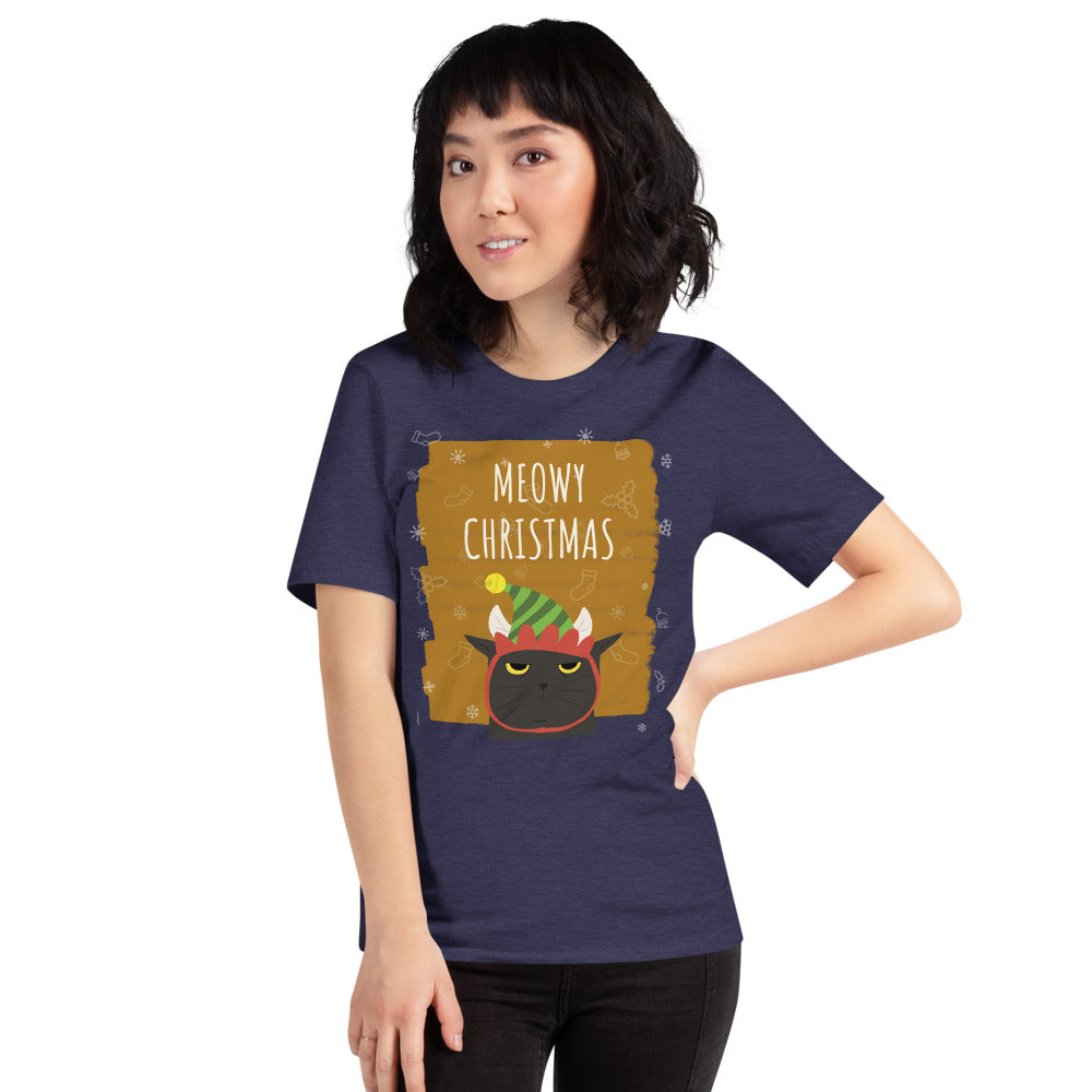 Meowy Christmas Short-Sleeve Unisex T-Shirt-t-shirt-PureDesignTees