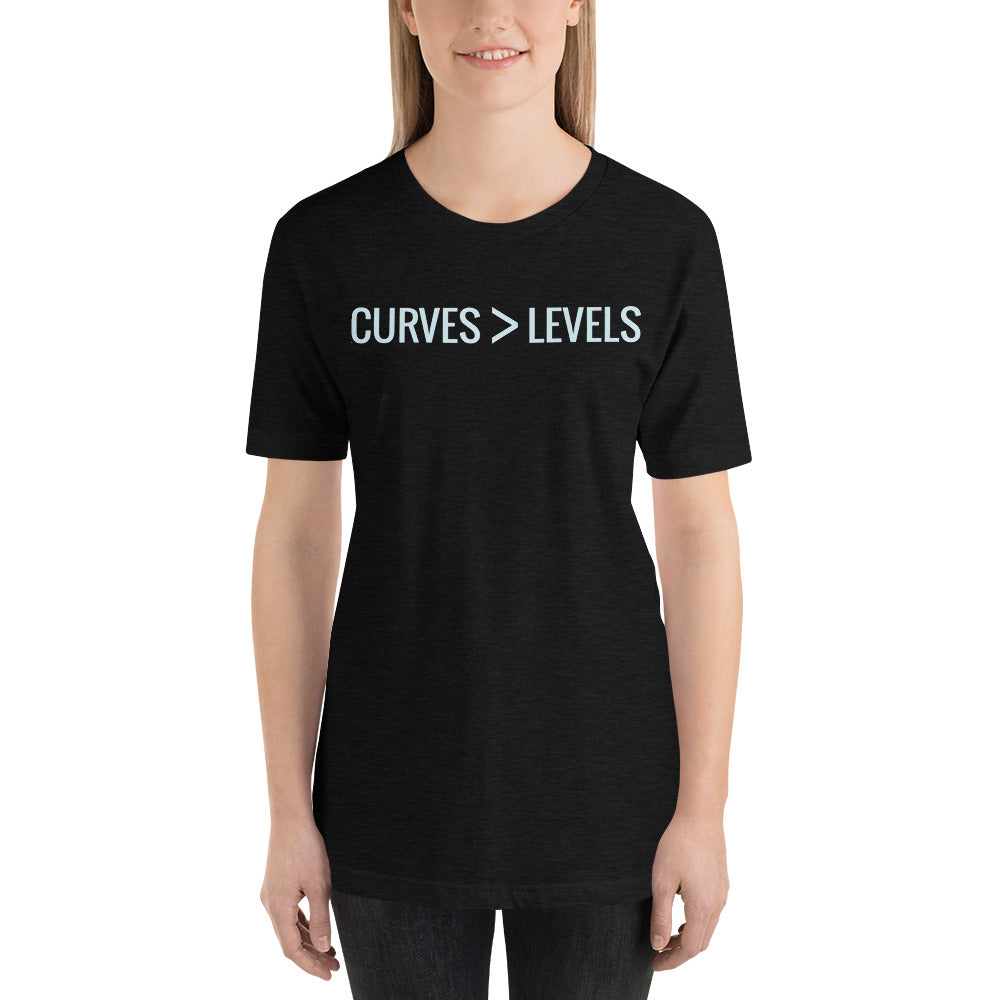 Curves Greater Than Levels Short-Sleeve Unisex T-Shirt-PureDesignTees