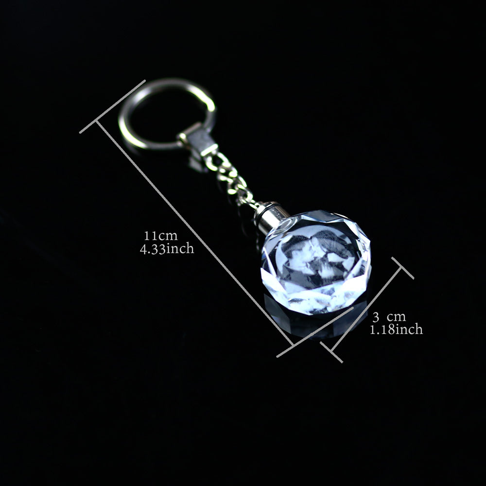 Personalized Crystal Photo Keychain-keychain-PureDesignTees