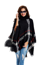 Load image into Gallery viewer, Fashion Women&#39;s Winter Warm Wool Plaid Knitting Poncho 7 Color To Choose From-Poncho-PureDesignTees