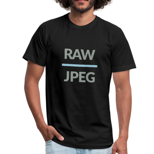 RAW over JPEG Photographer's Men's Jersey T-Shirt-Men's Jersey T-Shirt-PureDesignTees